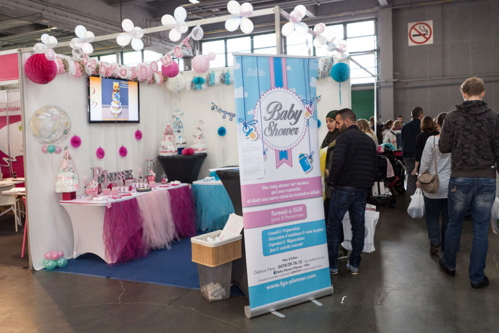 Stand événementiel mettant en valeur la communication visuelle d’une entreprise